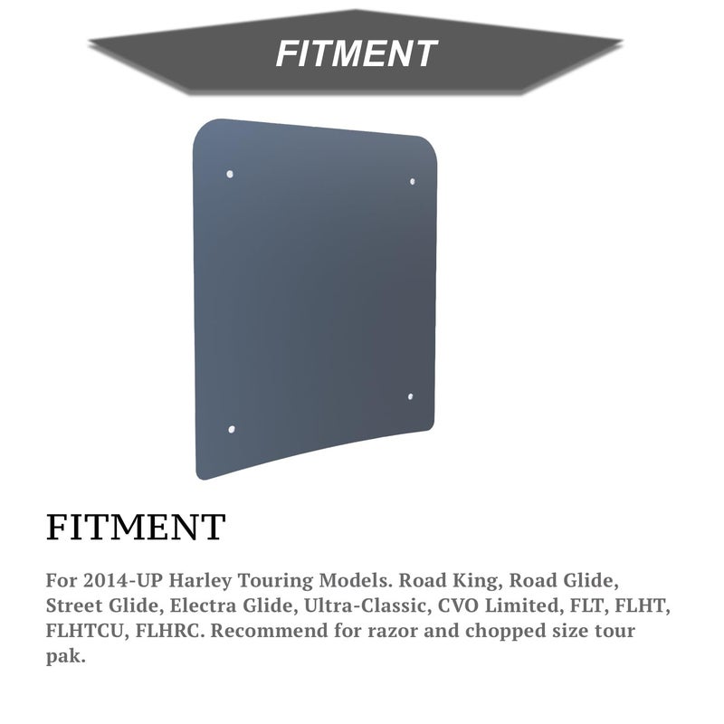 AIRCMT Laser Cut Tour Pack Inner Reinforcement Metal Base Plate for Harley Touring Road Glide, Road King, Street Glide, Glide Ultra, Ultra Limited, CVO Limited 2014-2024 Razor Chopped Tour Pak Trunk - Image 3